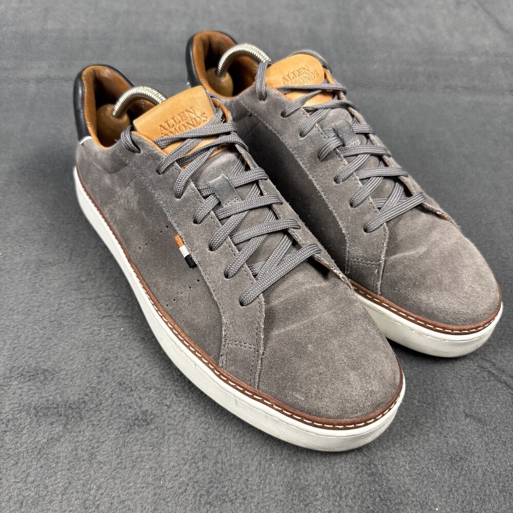 Allen Edmonds "ALPHA" Lace-up Suede Men's Casual Sneakers Grey Size 10.5